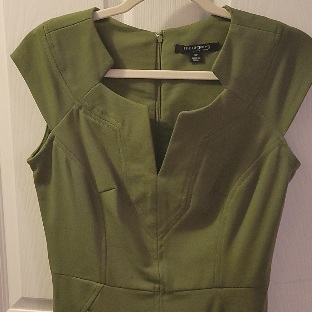 Green business casual dress